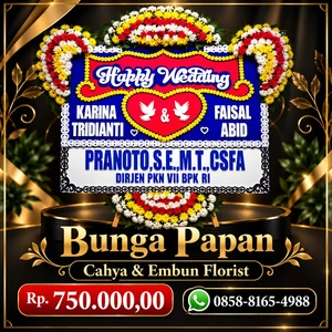 Toko Karangan Bunga Caringin Bogor - Bunga Papan Happy Wedding